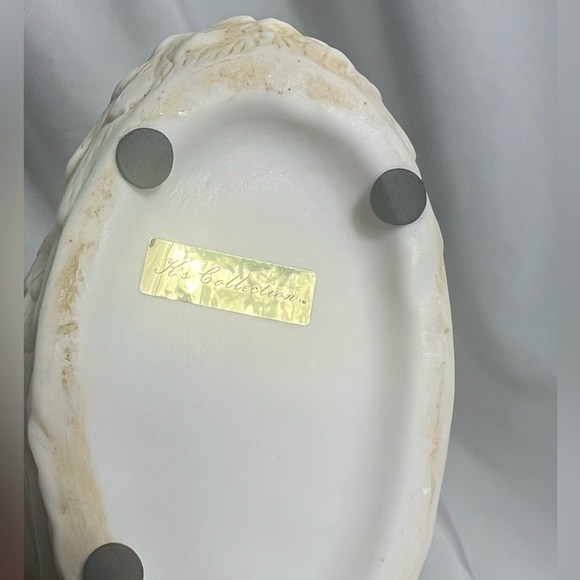 Vintage KS Collection Swan Ceramic Planter Vase Floral Pastel Detail 7x5” - Picture 5 of 9